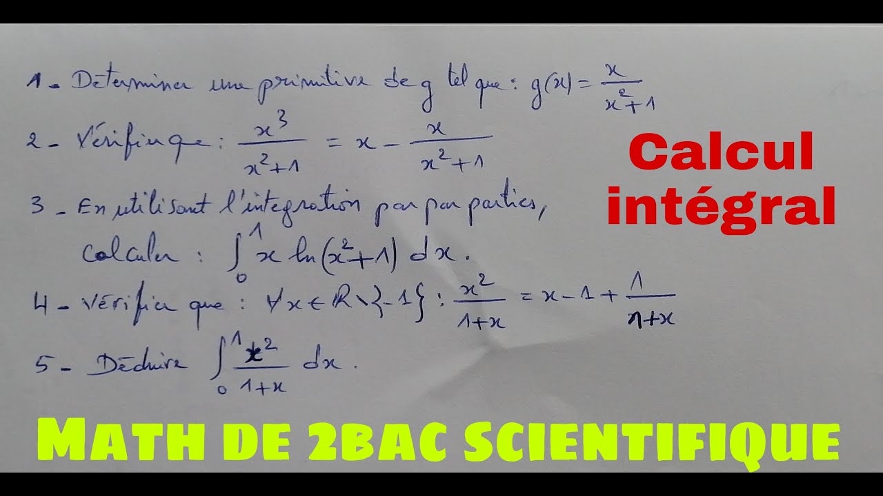 calcul integral......math de 2bac
