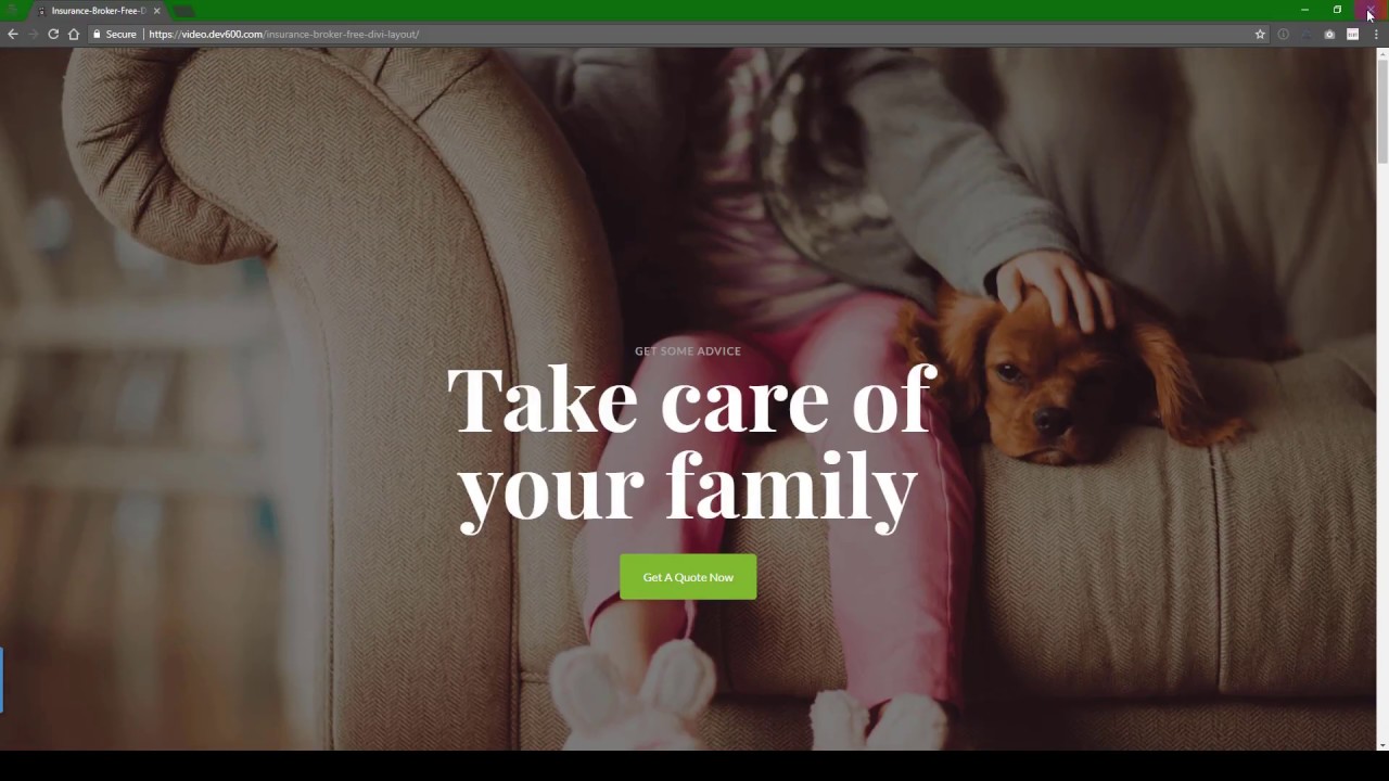 How to use the Insurance Broker Freebie - Free Divi Layout for a Financial Service