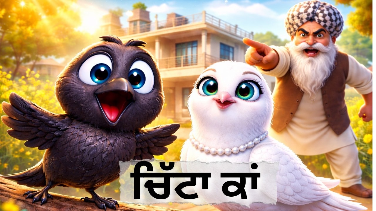 ਚਿੱਟਾ ਕਾਂ | CHITTA KAA | MORAL CARTOON STORIES FOR KIDS IN PUNJABI | BACHPAN DI GAL