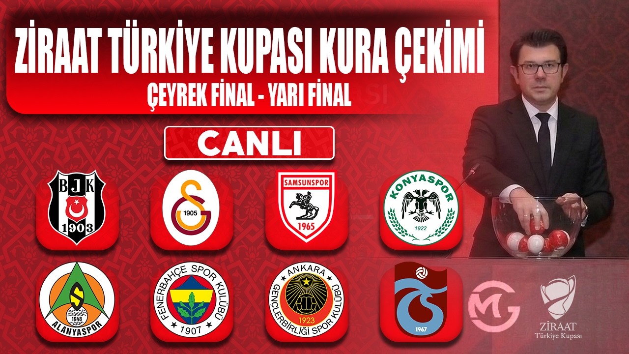 Ziraat Türkiye Kupası Kura Çekimi Canlı / Çeyrek Final - Yarı Final - Final