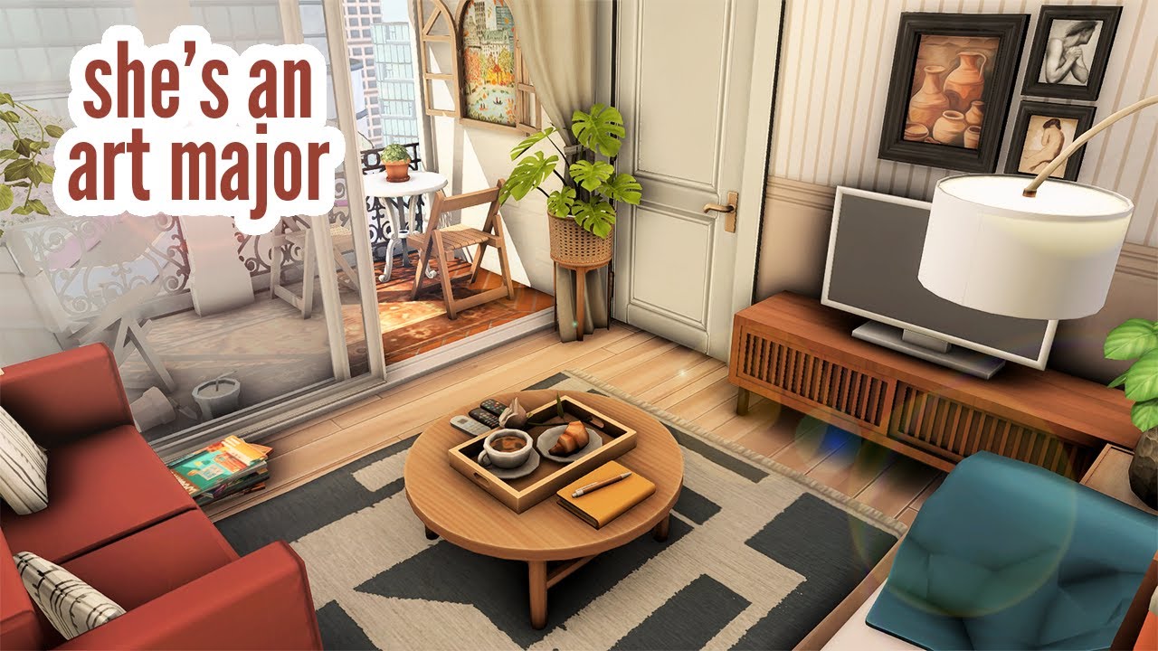 she's an art major apartment \\ The Sims 4 CC speed build