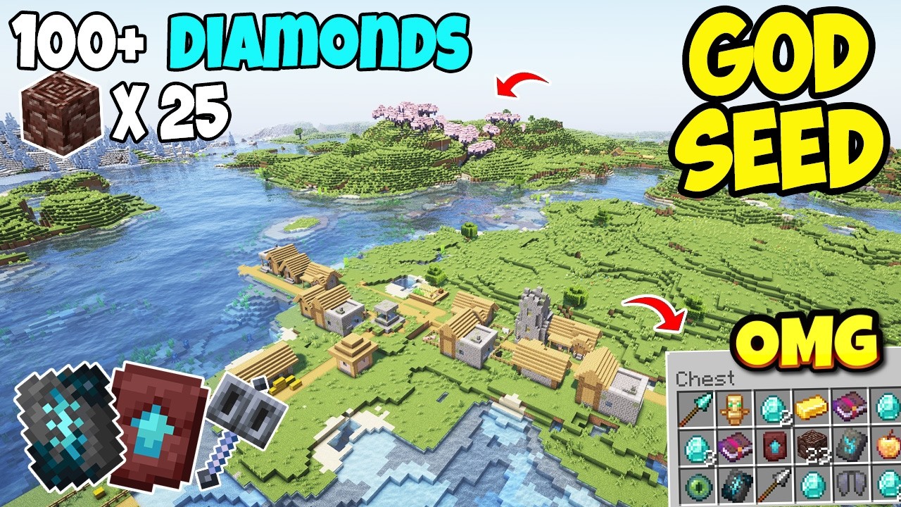 🔥Ultimate (God Seed) For Minecraft 26.3 Bedrock And PE | Four Blacksmith Seed | Minecraft Seeds
