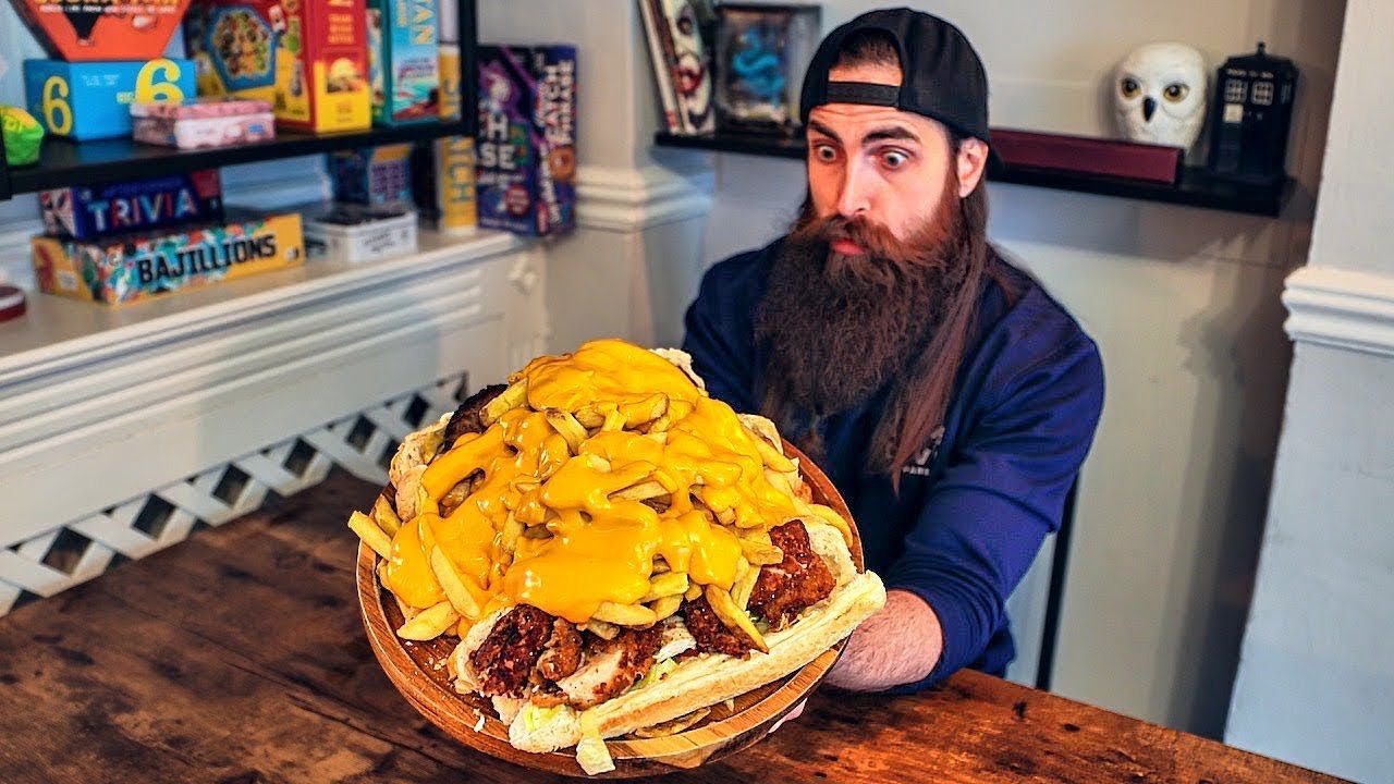 BOARD 'N BITES UNDEFEATED GATSBY SANDWICH CHALLENGE | BeardMeatsFood