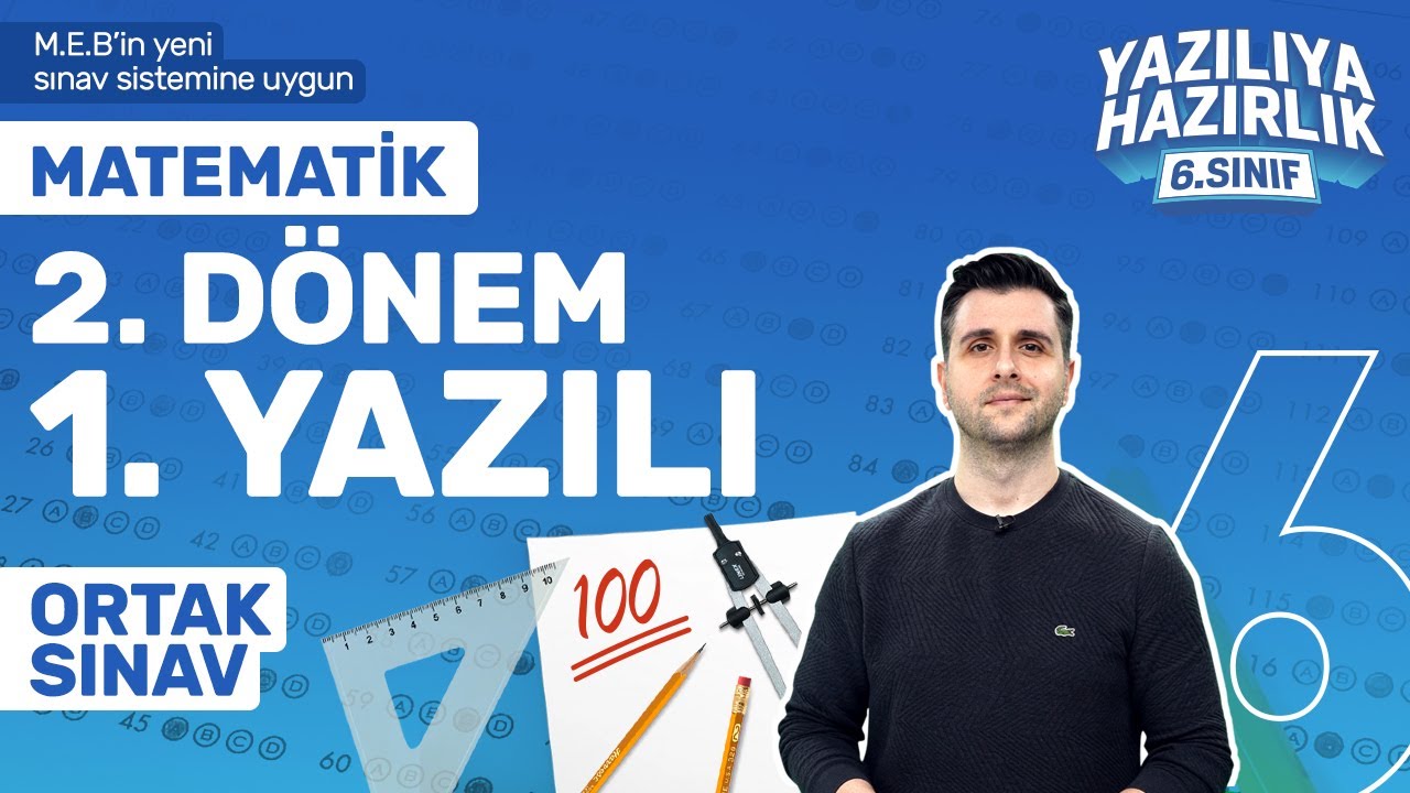 KİM 100 İSTER? 6. Sınıf Matematik 2. Dönem 1. Yazılıya Hazırlık 2023-2024 Taktikler, Full Tekrar