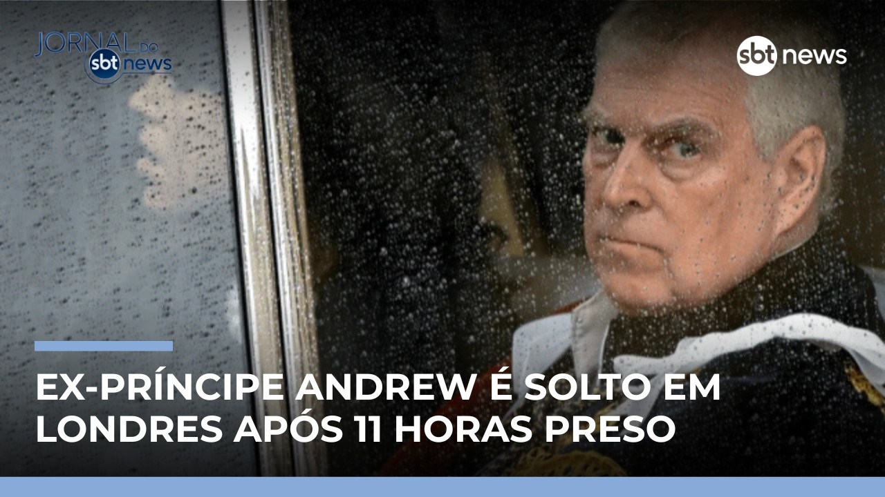 Prince Andrew é solto em Londres após 11 horas preso | #JornaldoSBTNews