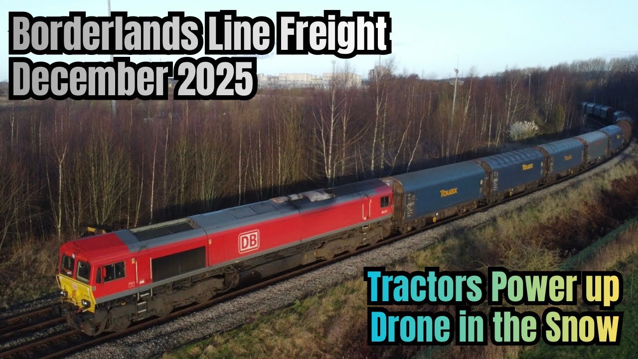Bit of SNOW & FREIGHT Trains… Borderlands Line During December 2025 ‘Tata Steel’ - ‘Hanson Cement’