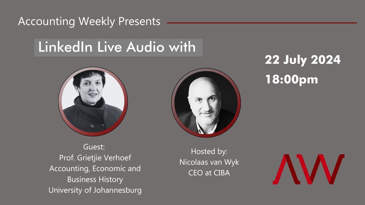 We discuss the history of accounting with Prof. Grietjie Verhoef