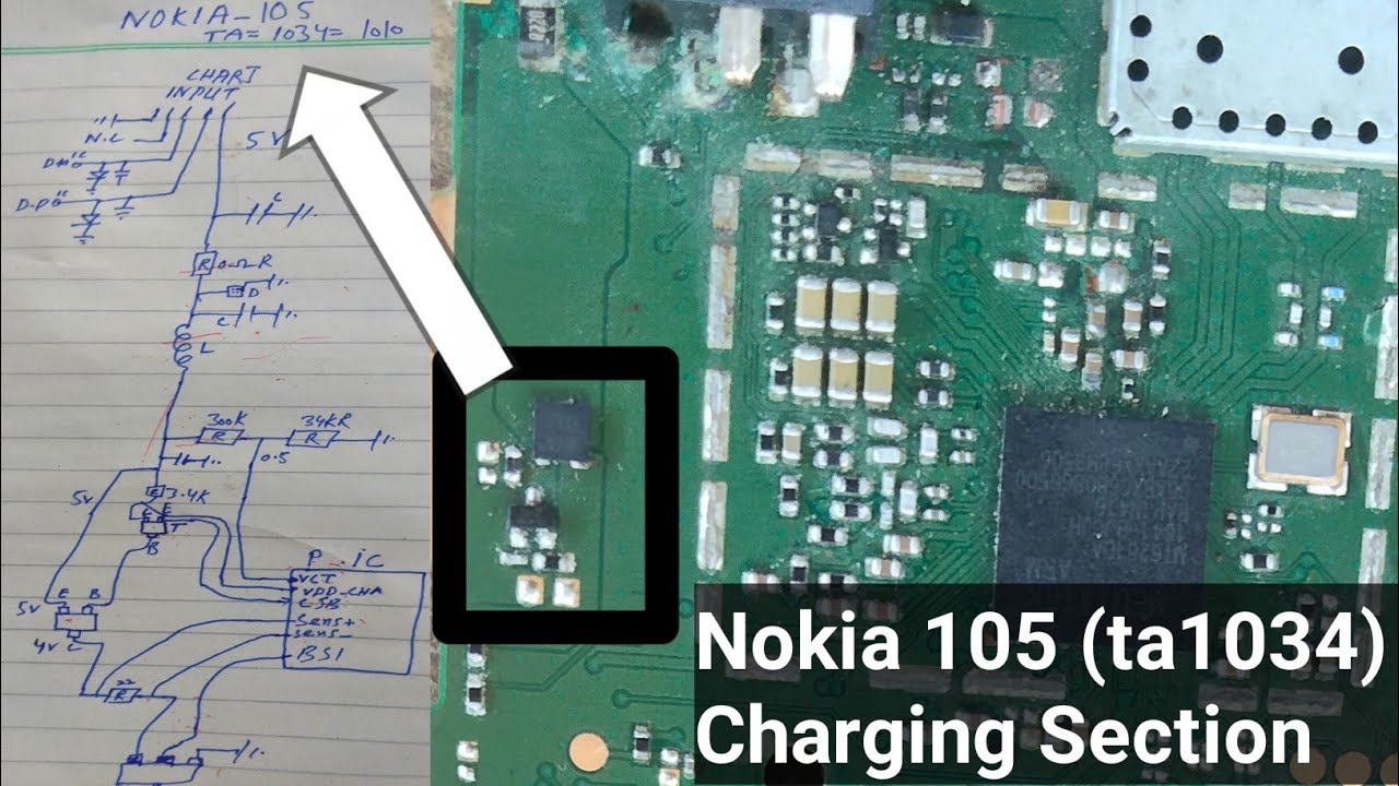 Nokia 105 | TA 1034 | TA1010 Battery Charging Ways Diagram Theory