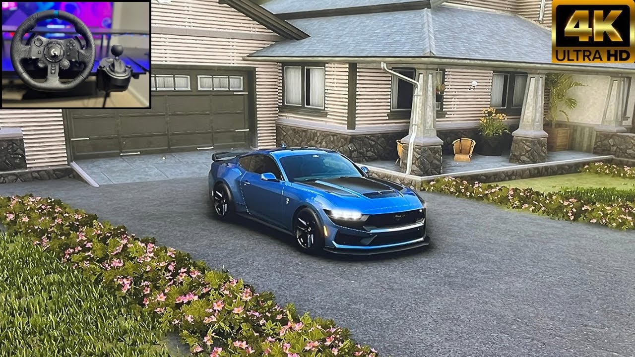 Ford mustang dark horse | Crew Motorfest | Steering wheel + shifter gameplay 
