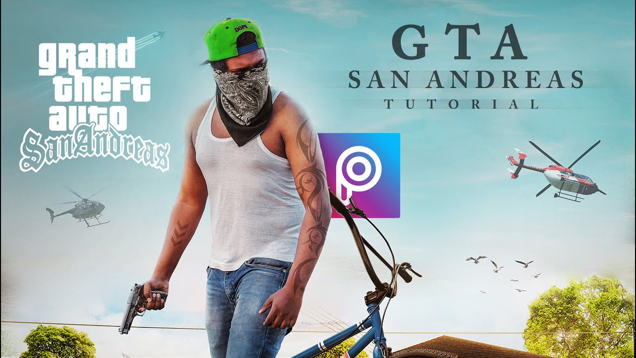 Picsart GTA San Andreas Game Poster Editing Tutorial | GTA 6 Game Poster Picsart | Sony Jackson