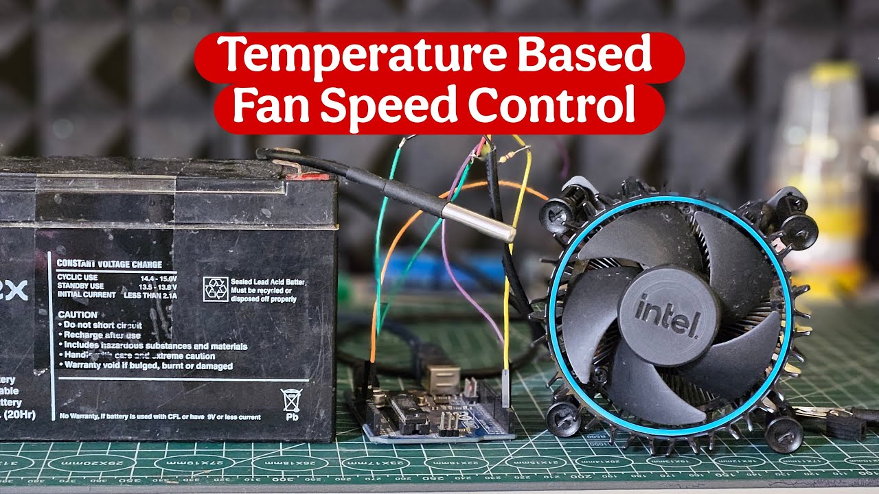 How to Control 4-Pin Cooling Fan Speed with Arduino & DS18B20 Temperature Sensor #arduino