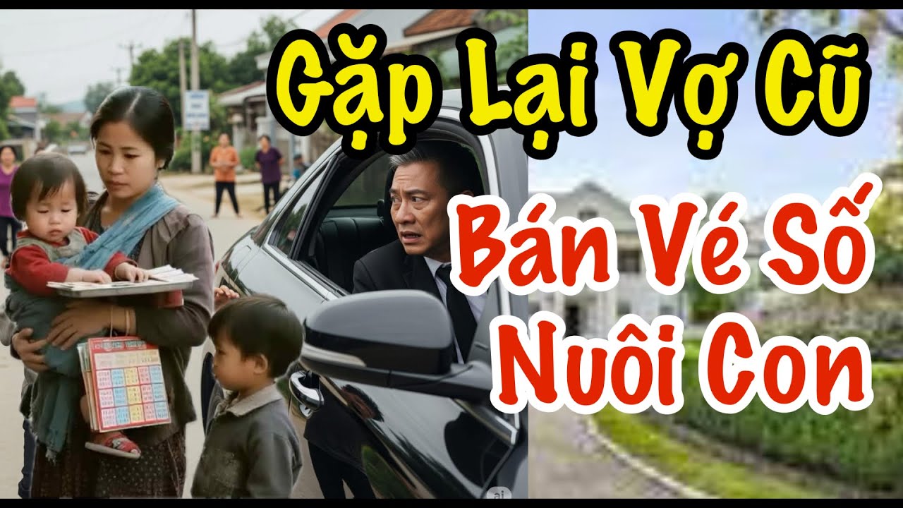 Bật Khóc Khi Gặp Lại Vợ Cũ. Đang Bồng 2 Con Đi Bán Vé Số 
