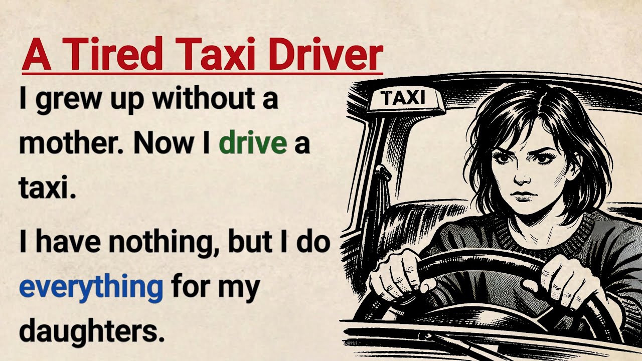 Learn English with Stories ⭐ A Tired Taxi Driver | A2 English Listening & Speaking Practice