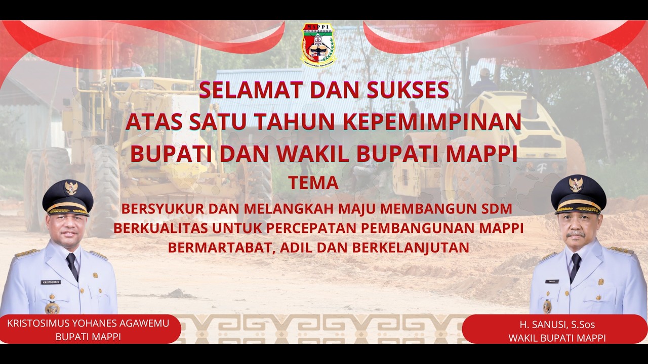 IBADAH SYUKUR SATU TAHUN KEPEMIMPINAN  BUPATI DAN WAKIL BUPATI MAPPI