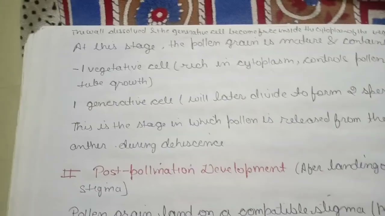 Pollen development msc botany notes 401 #msc #mscbotany
