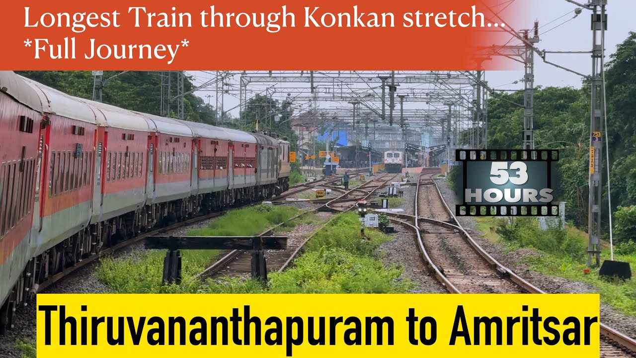 Thiruvananthapuram North (Kochuveli) Amritsar SF Express| Train 12483 | Kerala to Punjab | Part 1