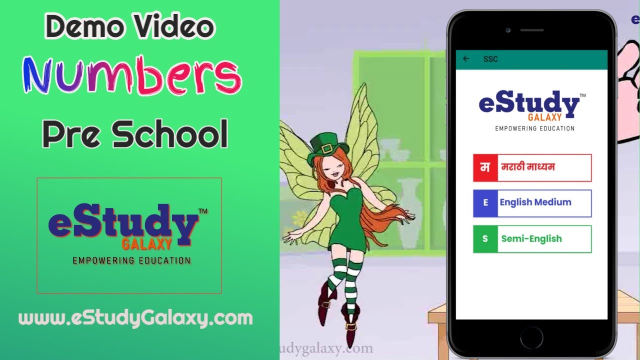 Learn Numbers using Android App, Best eLearning Videos for Playgroup, Nursery ,Junior and Senior KG.