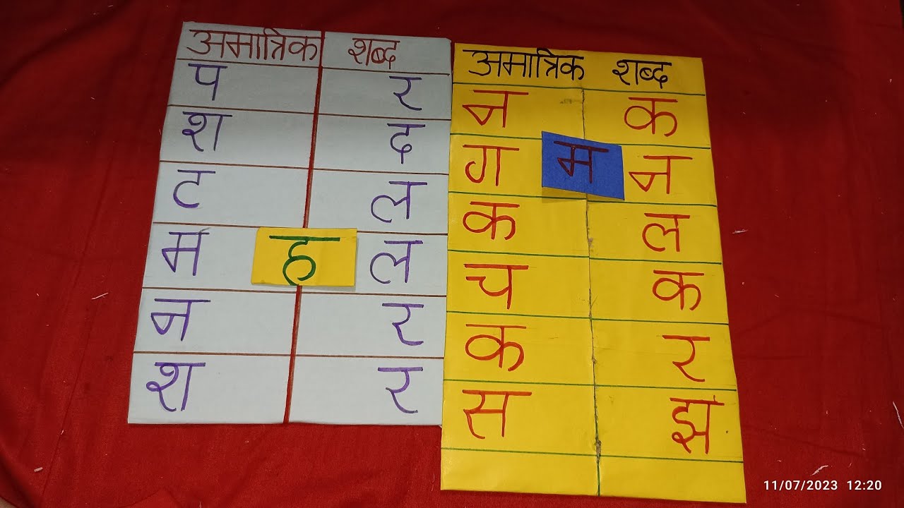 Hindi TLM, अमात्रिक शब्द कैसे सिखाएं, Handmade TLM,How to make tlm