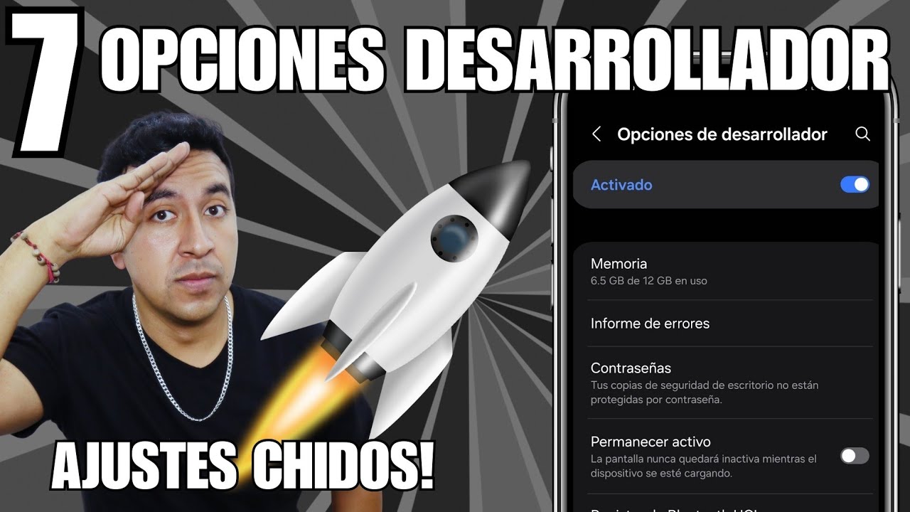 7 OPCIONES DE DESARROLLADOR QUE OPTIMIZAN TU CELULAR 🚀 ✅️ PARA SIEMPRE!!