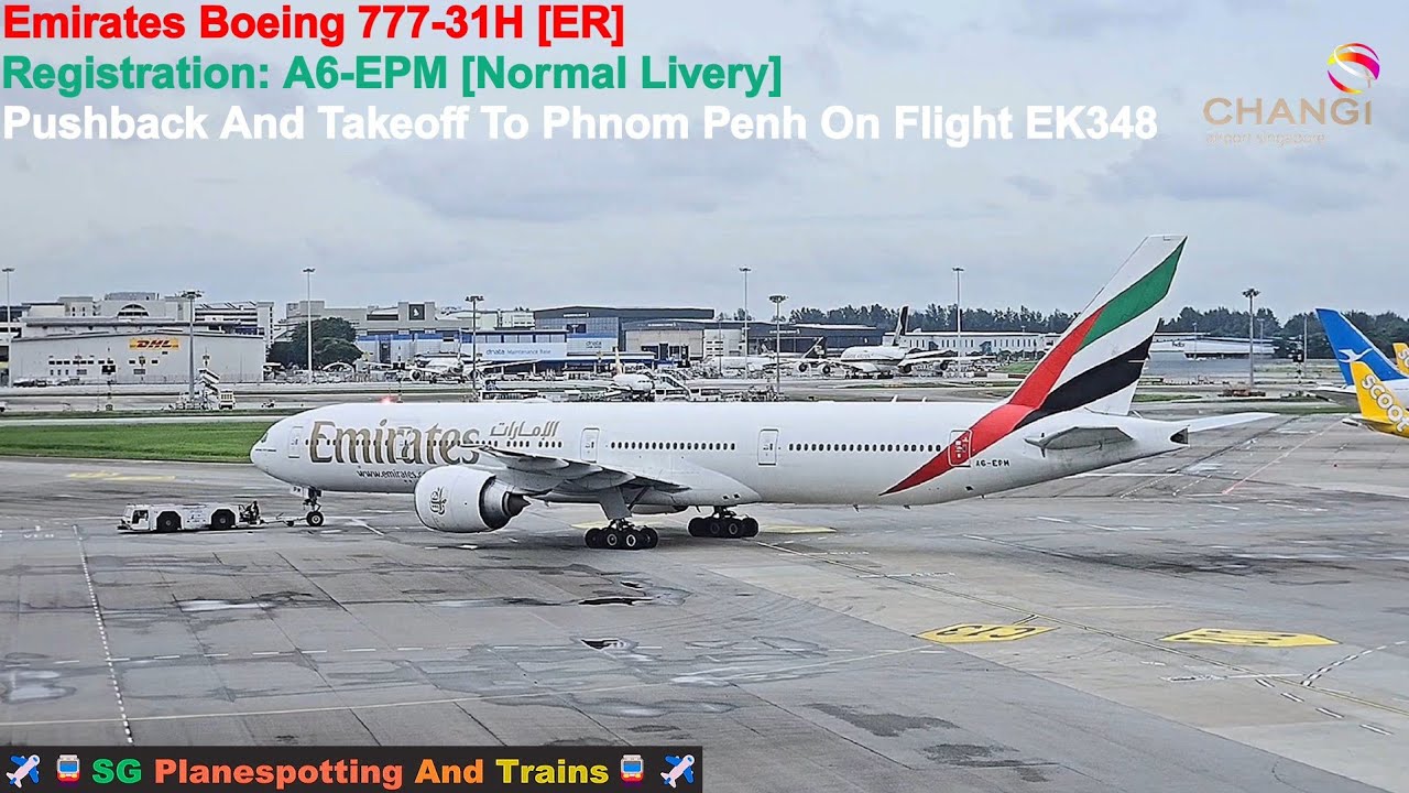 [Another Planespotting] Emirates Boeing 777-31H [ER] Registration: A6-EPM [Taxing In And Pushback]