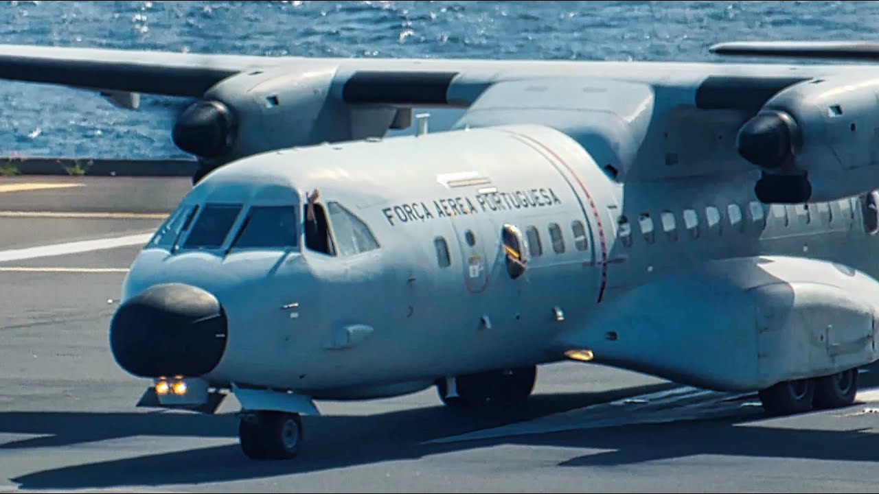 PORTUGAL AIR FORCE CASA C295 Landing & Takeoff at Madeira Airport