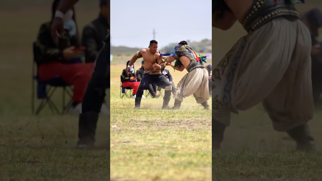 American Wrestler Lavell Marshall Battles Top Mongolian Grappler at Inner Mongolian Wrestling Match