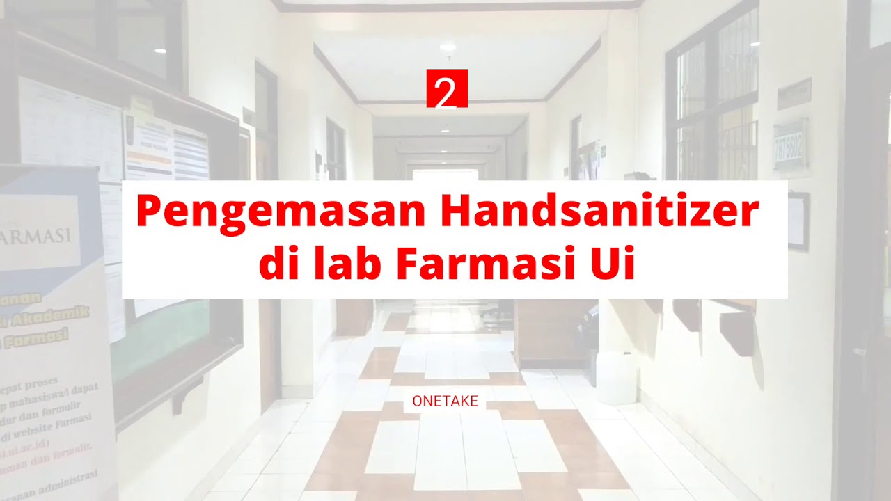 DEPARTEMEN KIMIA UI DAN FARMASI UI RACIK DISINFEKTAN DAN HANDSANITIZER.
