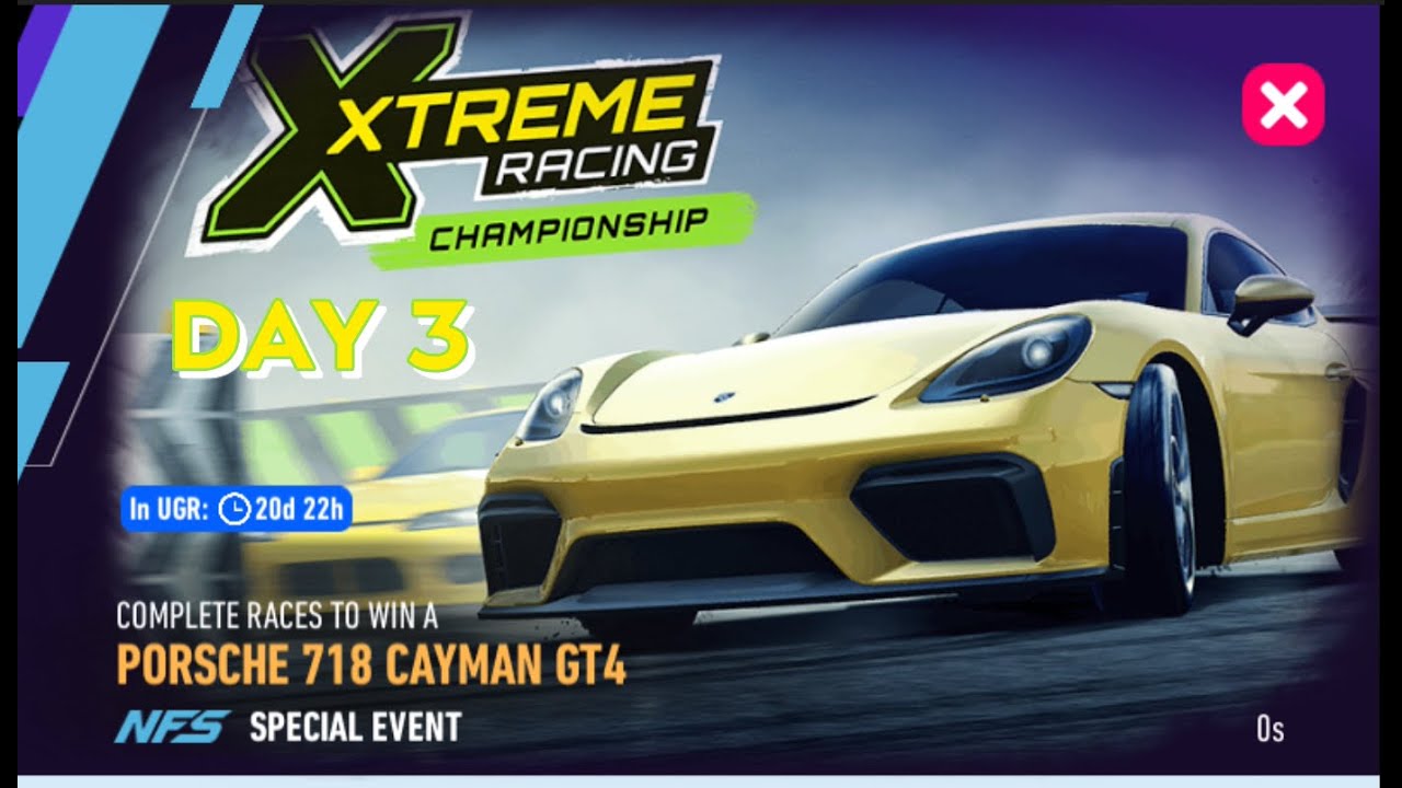 NFS No Limits | Porsche 718 Cayman GT4 XRC | Need For Speed | NFSNL | 0 Gold Spent | Day 3 Aptitude