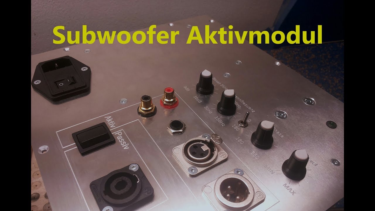 Frontplatte CNC fräsen - eigenbau Subwoofer Aktivmodul