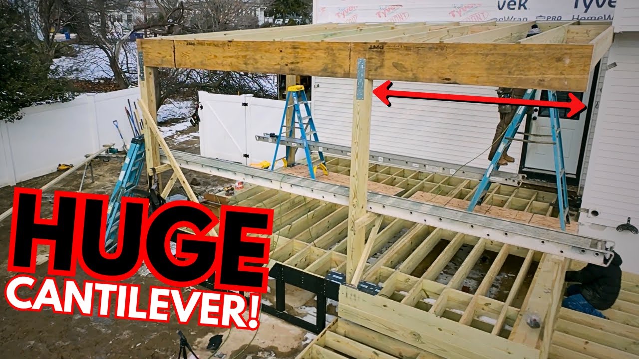 Framing a Freestanding Deck and a Pergola With a HUGE Cantilever