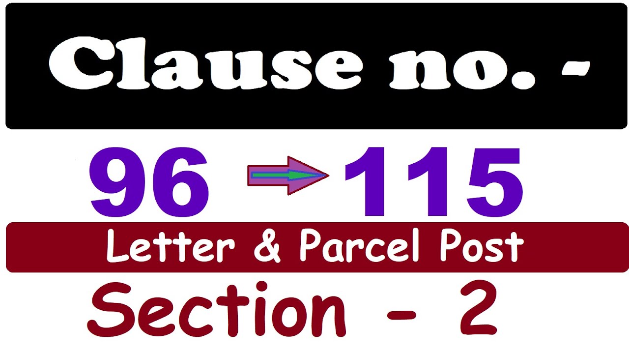 CLAUSE - 96 to 115 