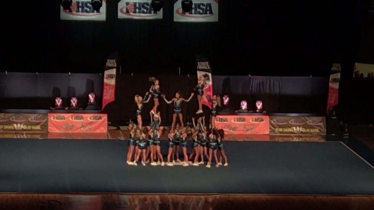 Lincoln Way East Varsity Cheer @ IHSA State 2018 (Day 2)