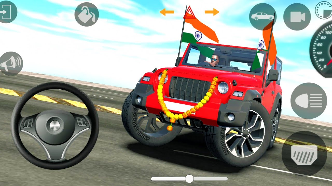 Dollar Song Modified Mahindra Red ♥️ Thar😈 || Indian Car Simulator 3D || Android GamePlay part 28✔️🎮