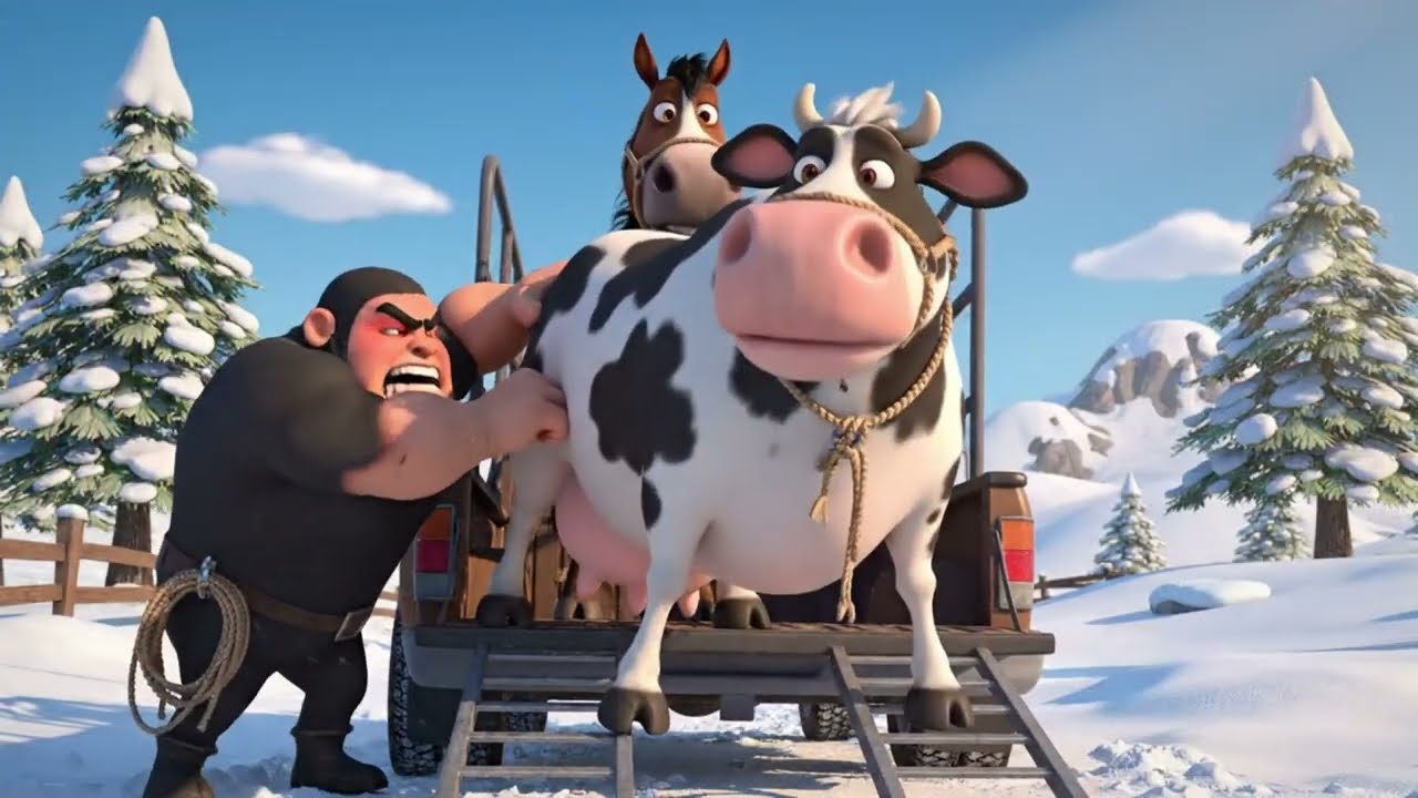 Winter Thief in Old MacDonald’s Farm | Old MacDonald’s Farm 😱 | Thief Steals All the Animals 🐄🐎