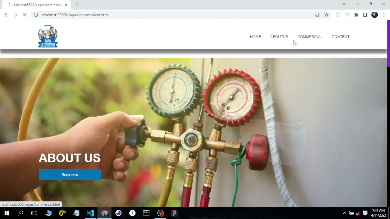 PART-9 : Sara Air Conditioner Responsive About Page Using Flexbox in Hindi/Urdu in 2022