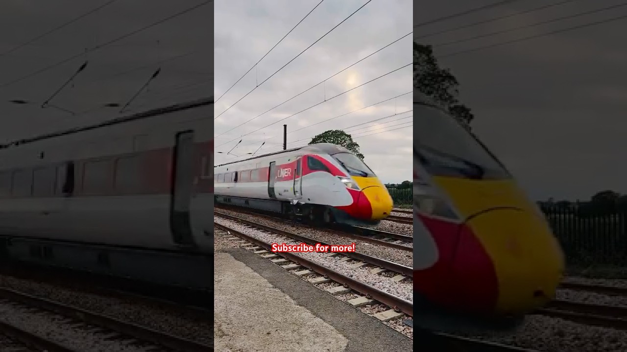 LNER Azuma Train Flying North from London King&rsquo;s Cross to York | High-Speed Train #train#railway