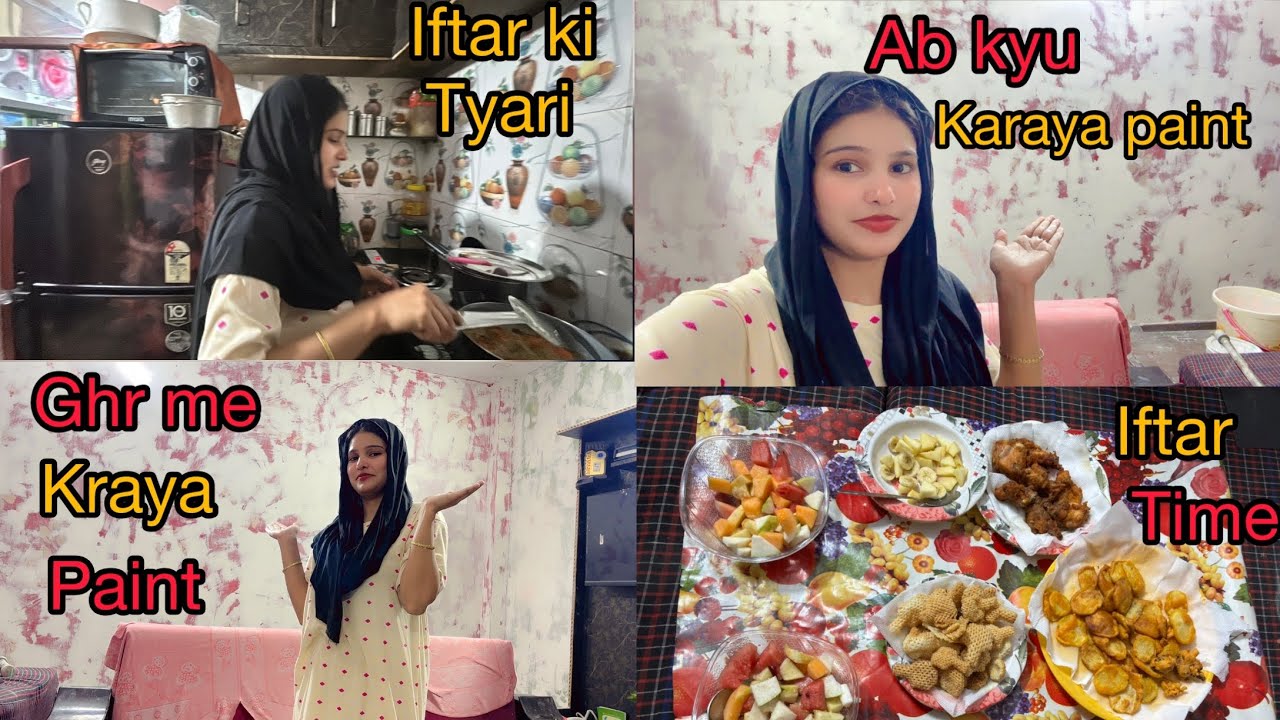 Ghar me karaya paint 🎨ll ramzan me ramzan me kyu karana pada🤔ll #ramzan #ramzanvlogs #tabbukvlog 