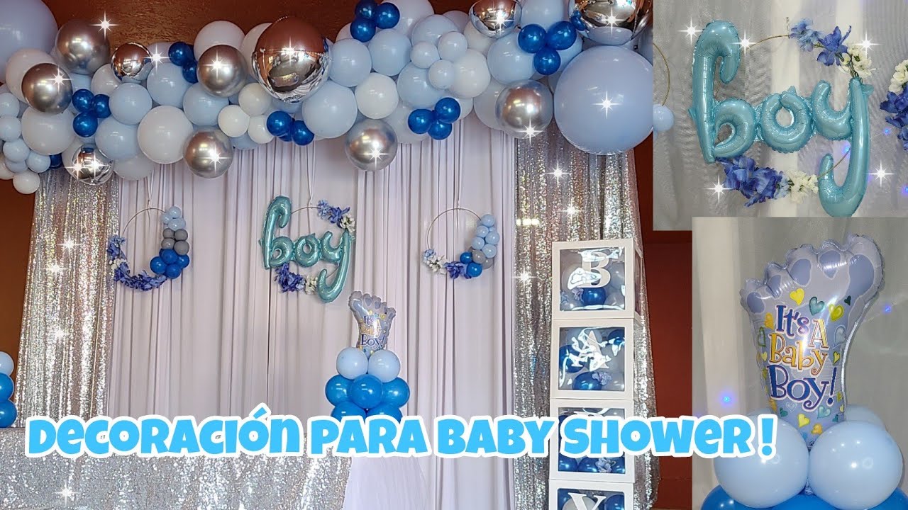Decoración para babyshower niño o niña-adornos para babyshower-decoracion con globos.