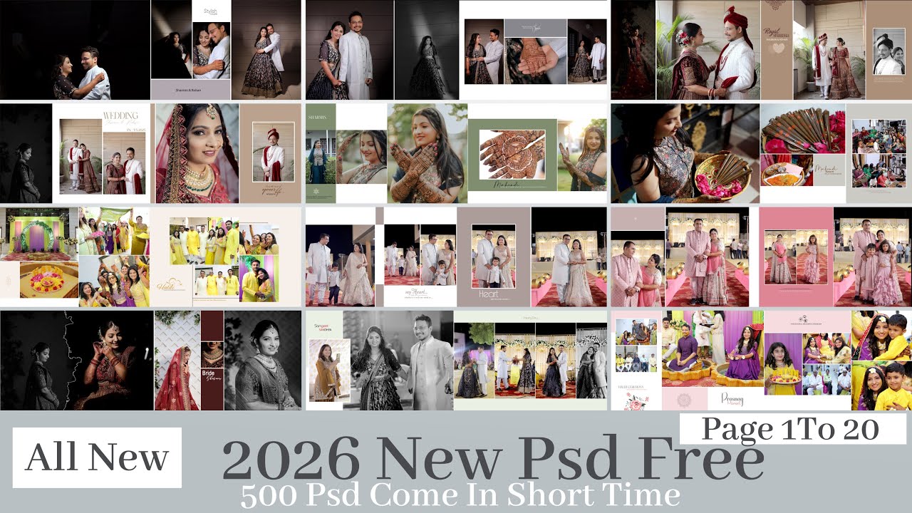 12x36 Album design free download 2026 l wedding psd design vol 1.