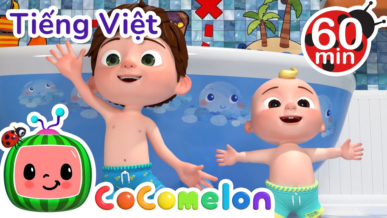 Bài Hát Tắm | CoComelon Lồng tiếng việt - Karaoke dành cho trẻ em