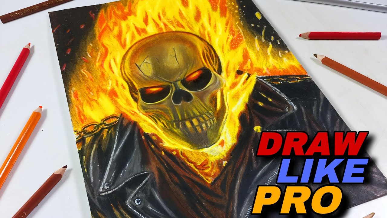 How to Draw Ghost Rider (Step by Step) | How to Draw Like a Pro for Beginners