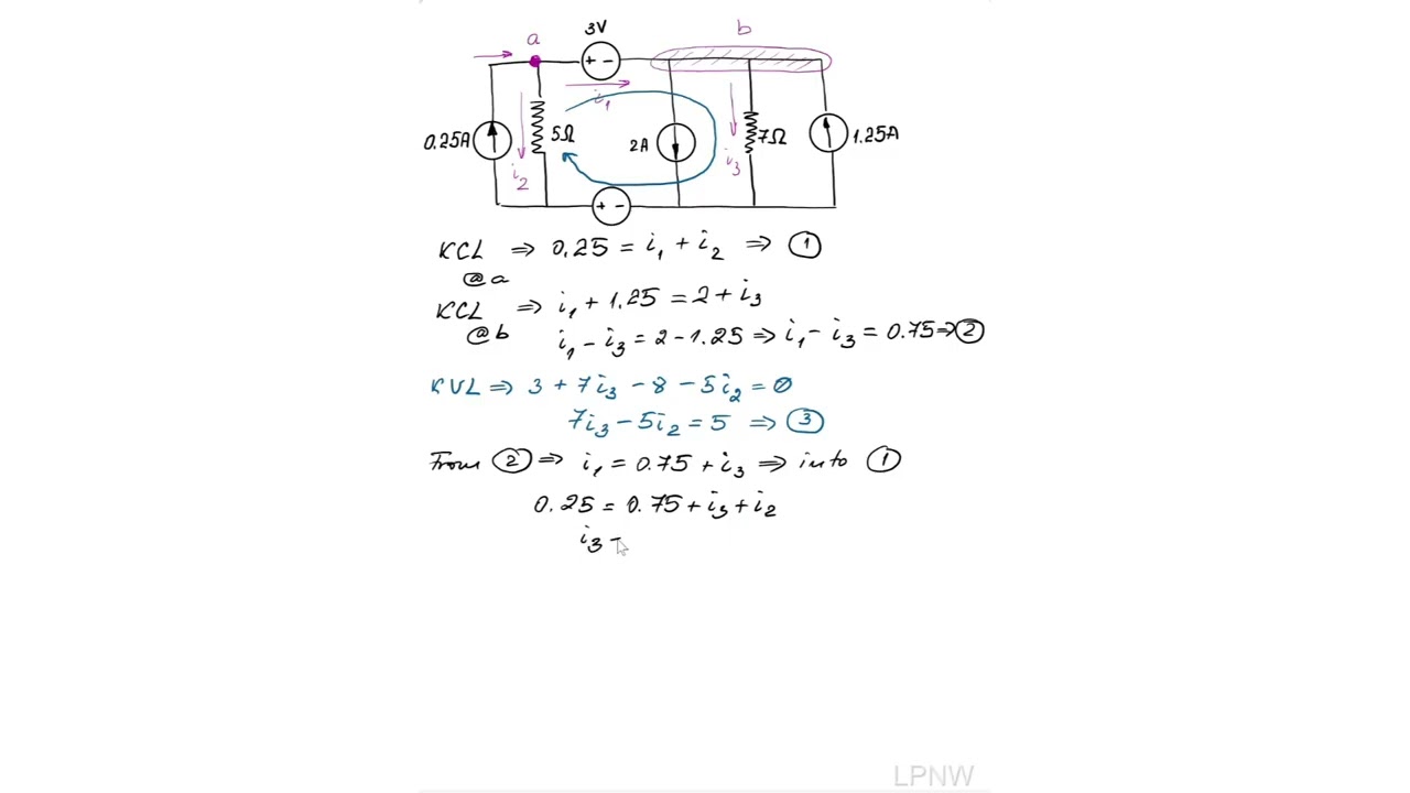 Using KCL, KVL and supernode to find power received by EC elements