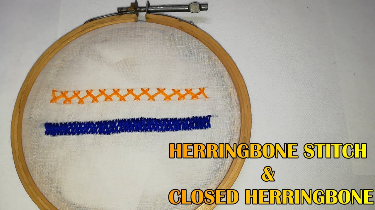 Herringbone Stitch/Closed Herringbone Stitch/Hand Embroidery Stitches EP:8/For Beginners/ Malayalam