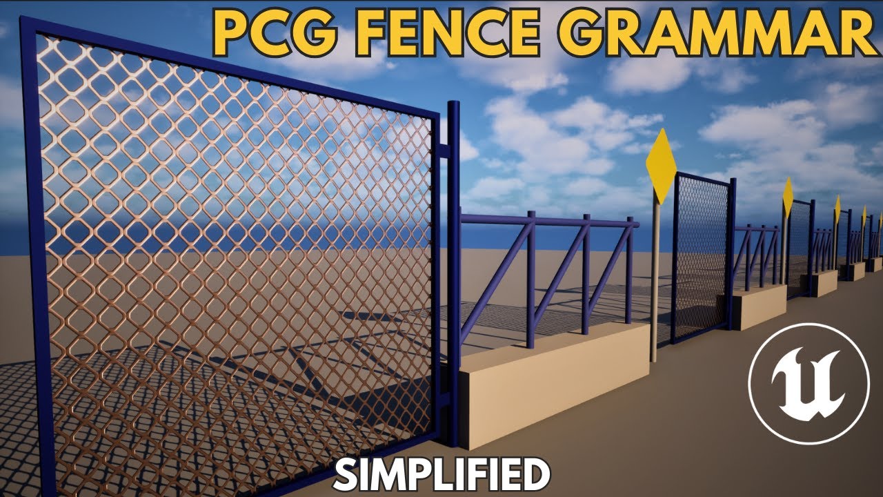 PCG Fence Generator Using Shape Grammar – enfoque simplificado, mismos resultados -Unreal Engine 5.7