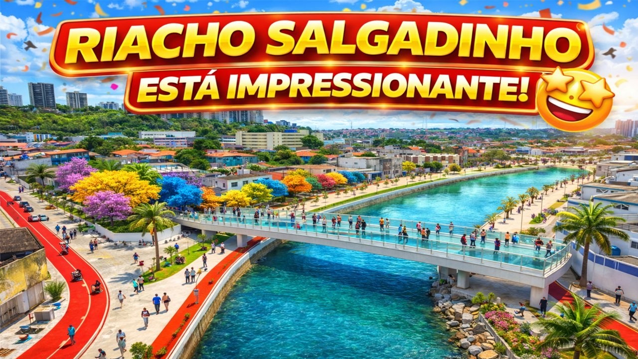 RIACHO SALGADINHO EST&Aacute; IMPRESSIONANTE! OBRAS CHEGAM NA RETA FINAL