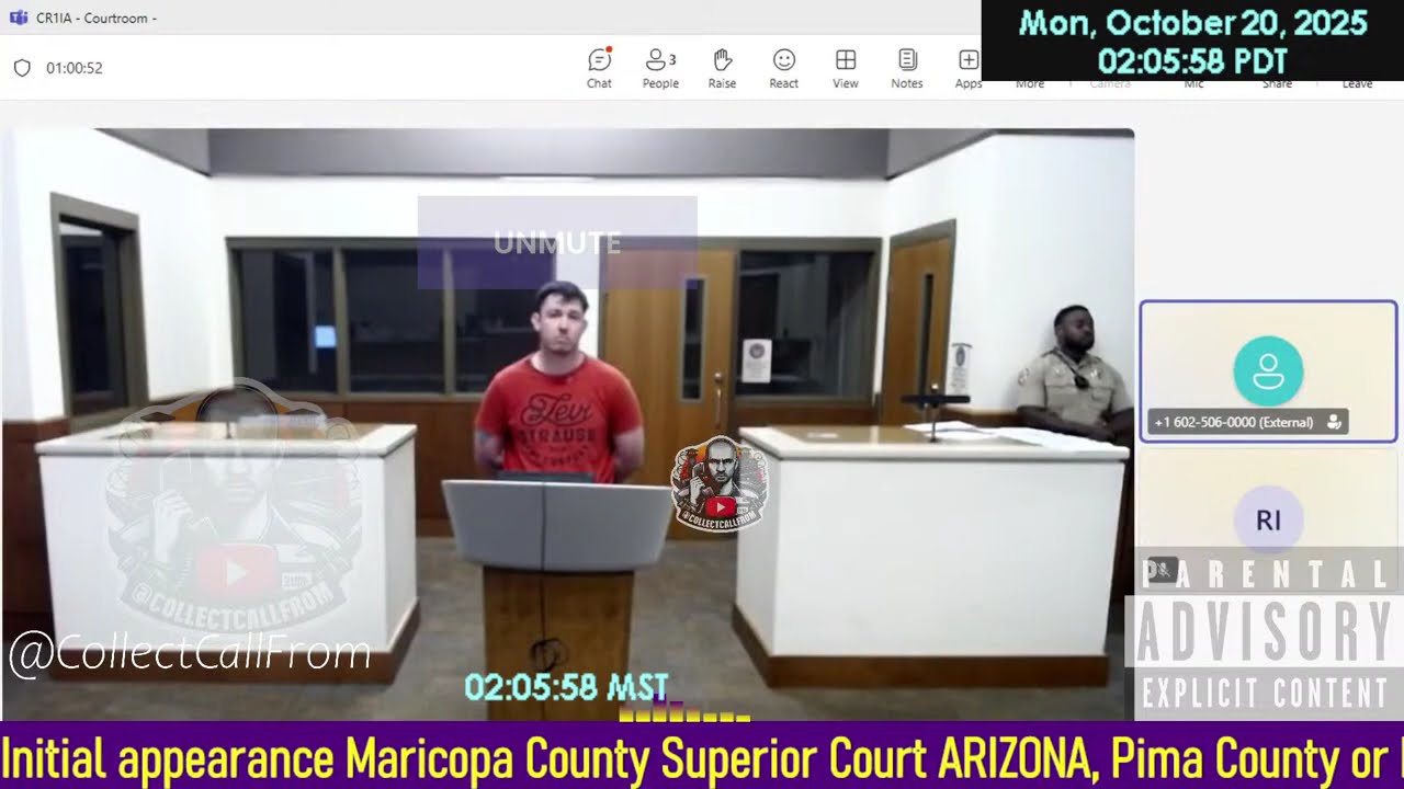 Initial appearance Maricopa County Superior Court ARIZONA 10/20/2025 AM Stream