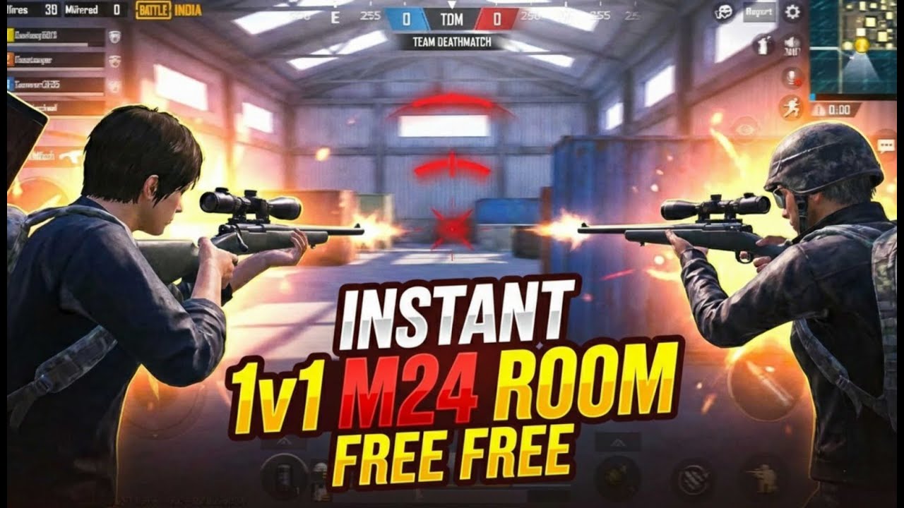 INTENSE 1v1 M24 Room Match in BGMI! 🔥 Epic Sniper Battle #bgmilive #bgmi #pubg #gaming