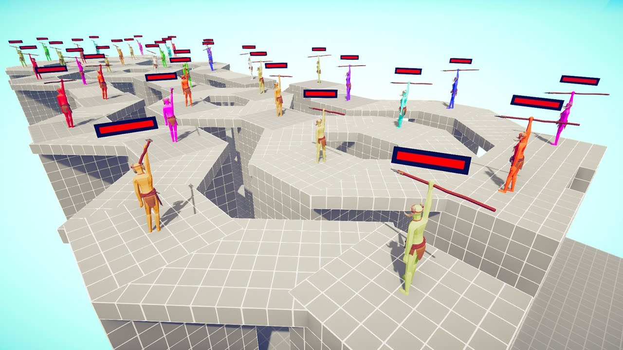 Battle Royale On The Pillars That Came Together | Totally Accurate Battle Simulator TABS