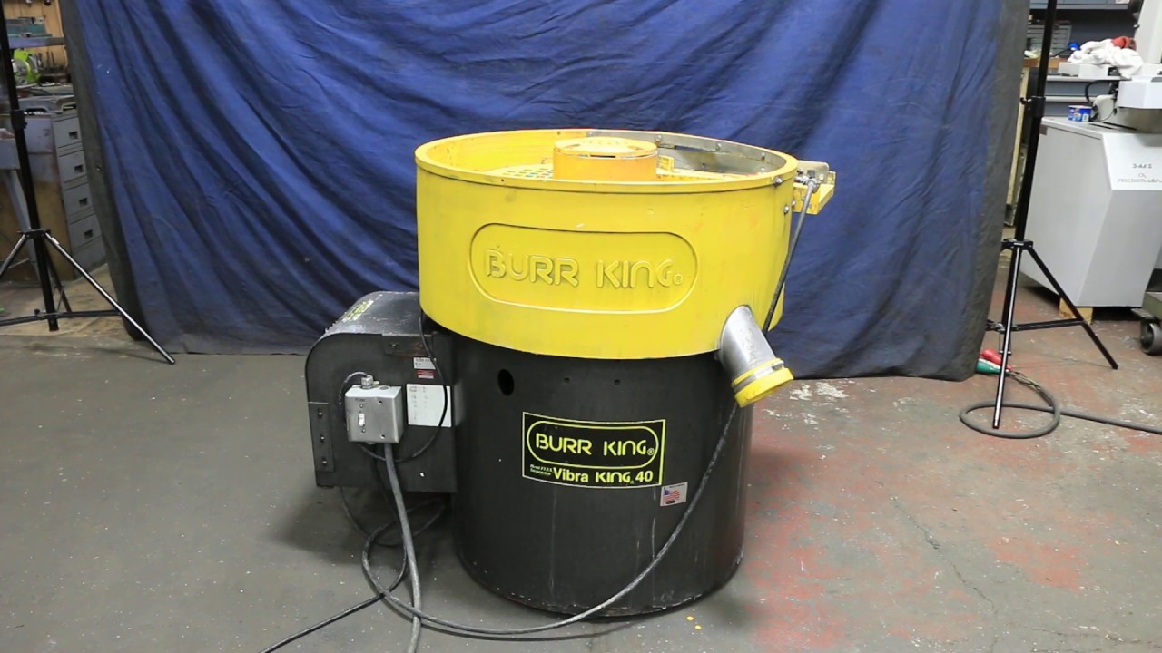 2.2 CU. FT. BURR KING VIBRATORY FINISHING MILL W/INTERNAL PARTS SEPERATOR