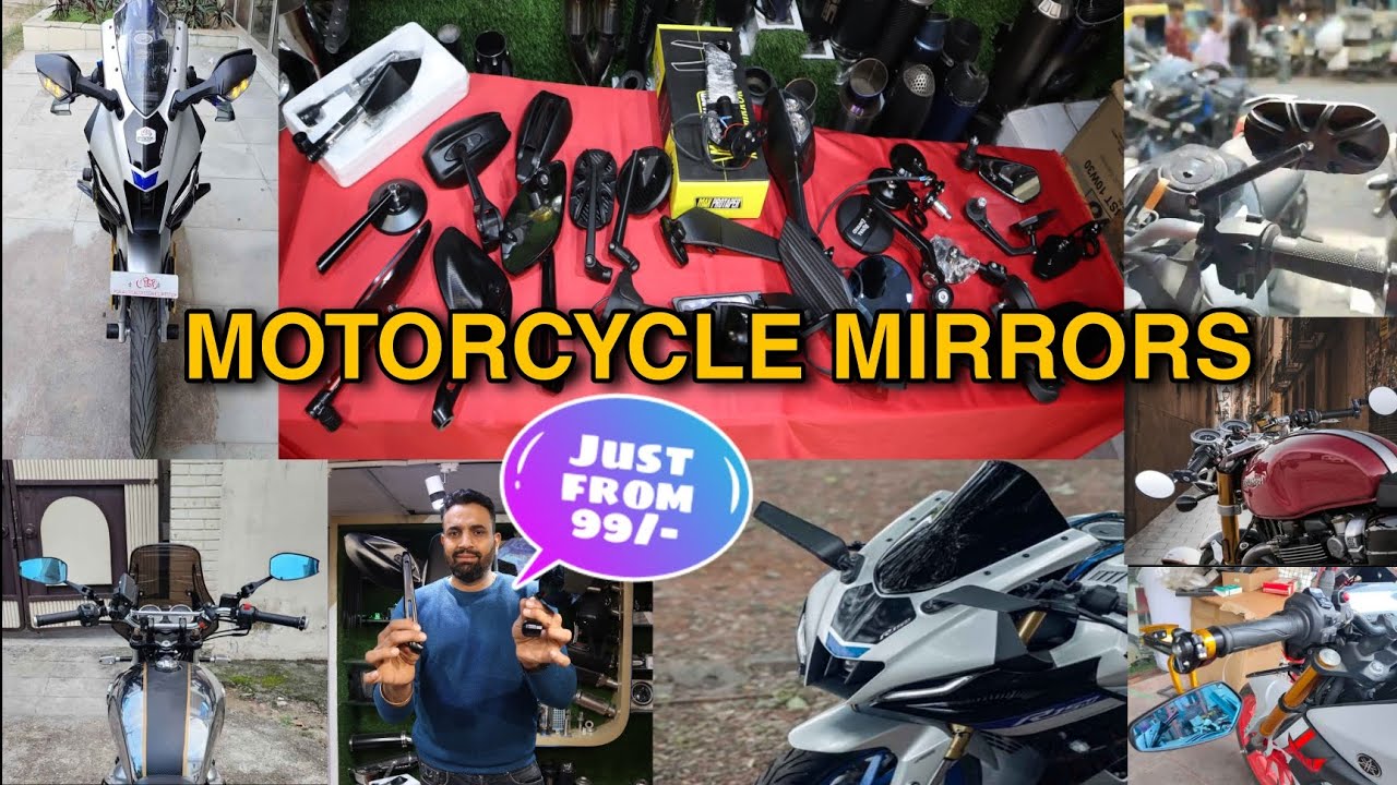 All Types of Bike Mirrors | Universal Bike Mirrors | Handle Bar end Mirrors 🔥 #rearviewmirror